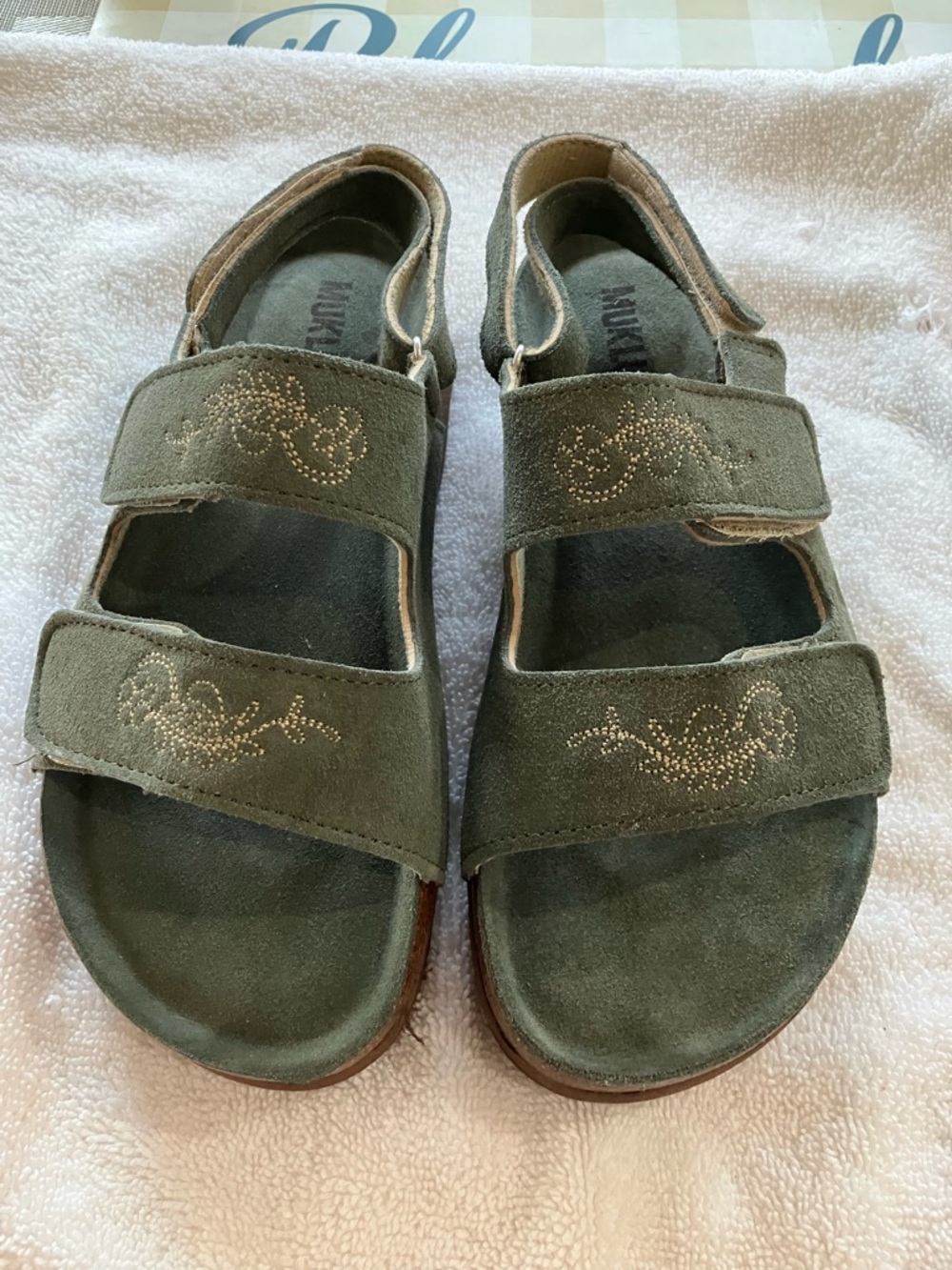 Muk Luks Olive Suede Footbed Slip-On